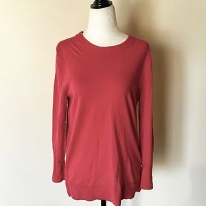 BANANA REPUBLIC Fine Merino Wool Lightweight Sweater Coral Petite M